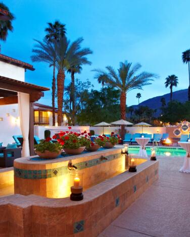 The pool area for spa guests at Omni Rancho Las Palmas Resort & Spa.