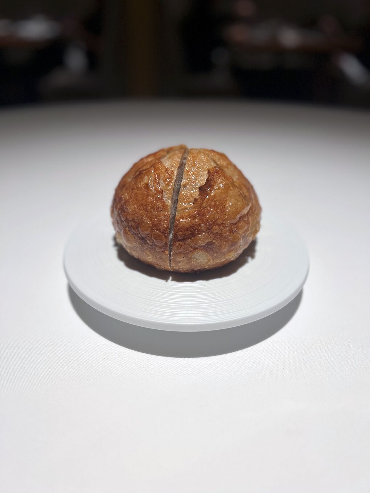 The sourdough bread course at Addison Restaurant.