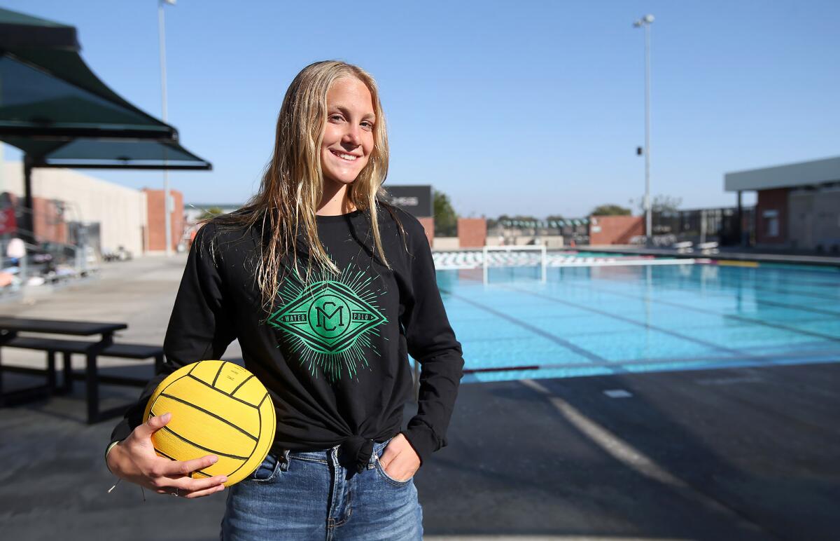 Kira Anderson has helped Costa Mesa reach the CIF Southern Section Division 5 title match against California on Saturday at 6:50 p.m. at Irvine's Woollett Aquatics Center.