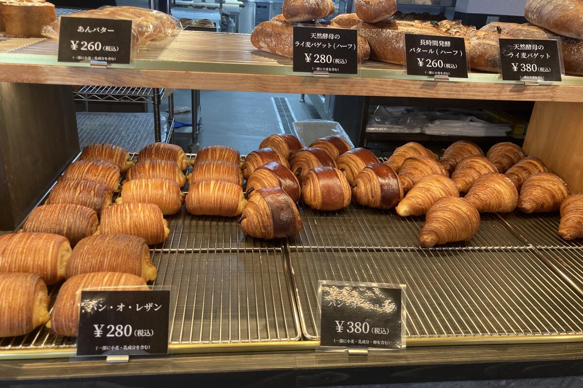 An assortment of croissants and pastries