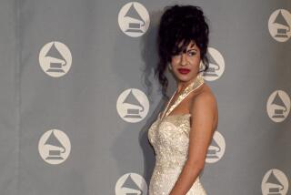 Singer Selena (Quintanilla) at the Grammy Awards in 1994.  