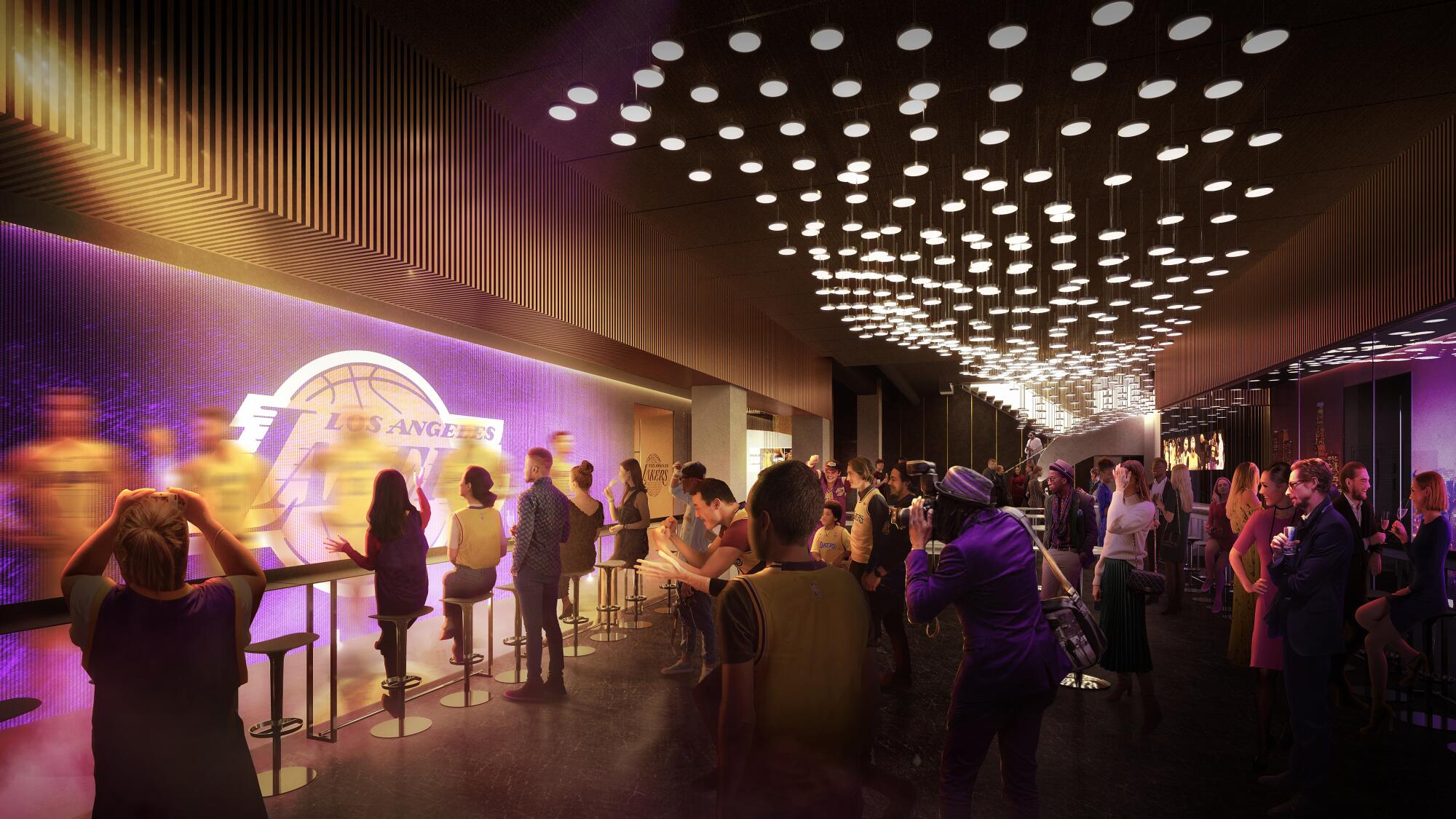 An artist's rendering of the future Tunnel Club at Crypto.com Arena
