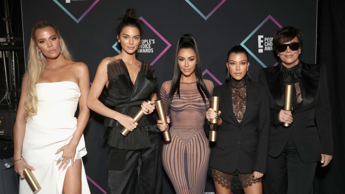 Khloé Kardashian, Kendall Jenner, Kim Kardashian, Kourtney Kardashian and Kris Jenner in 2018