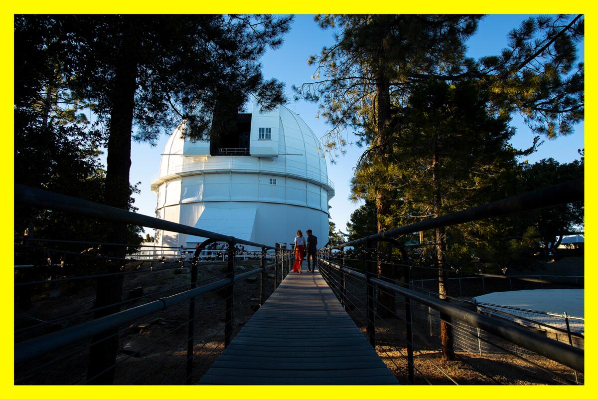 A walkway up to Mt. Wilson Observatory