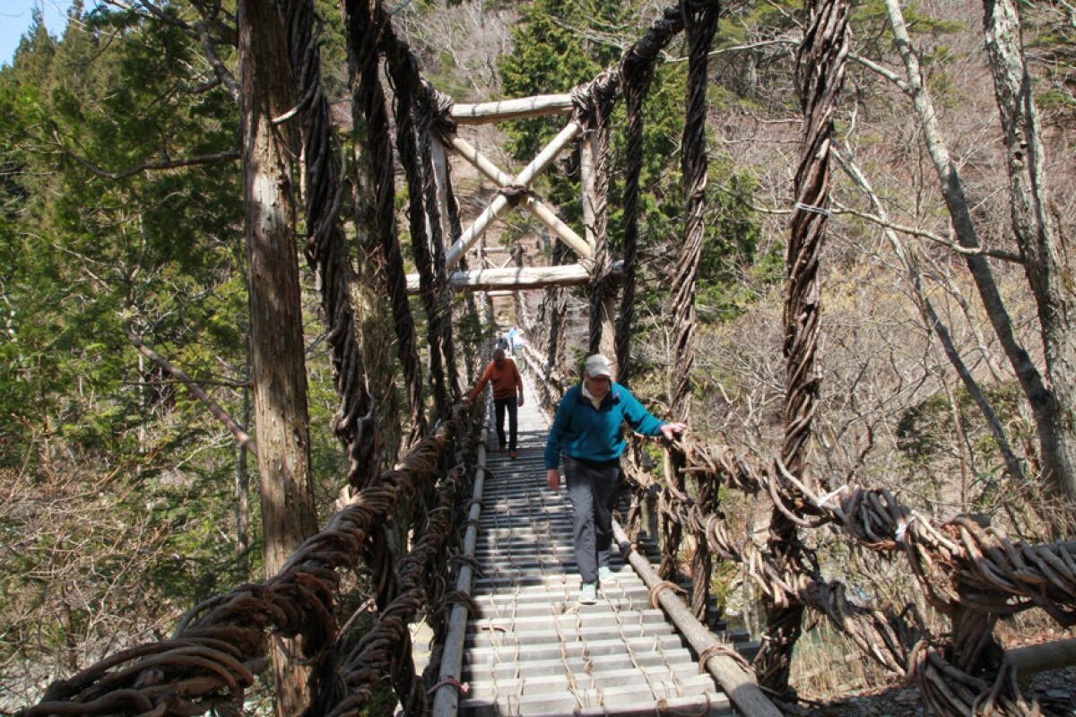 This vine bridge is one of many traditional features on the Japanese island of Shikoku.