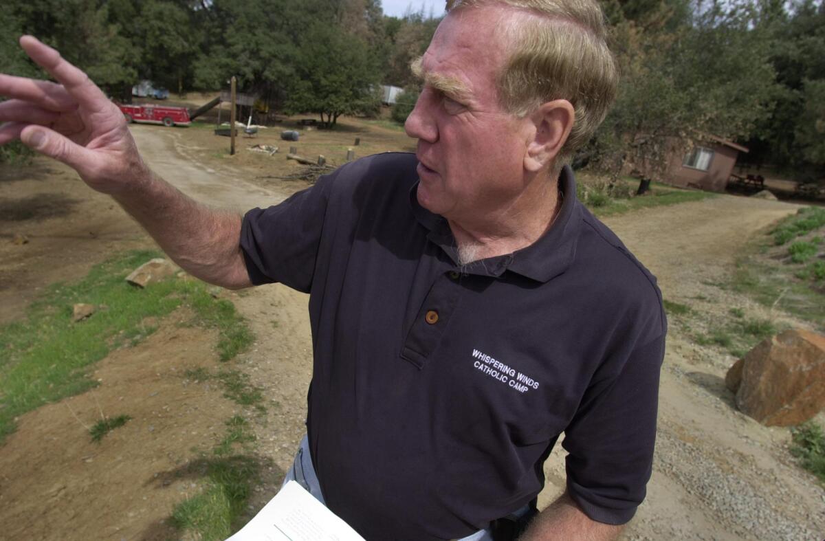 Don Kojis, co-founder and executive director of Whispering Winds Catholic Camp, in 2004