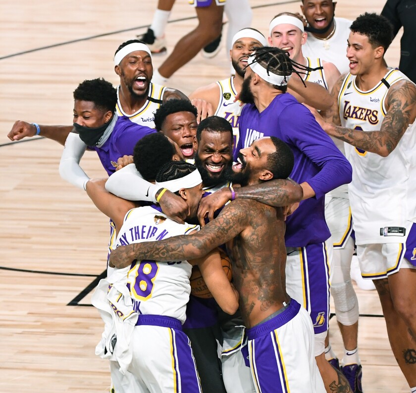 Complete Coverage Lakers Win 2020 Nba Championship Los Angeles Times