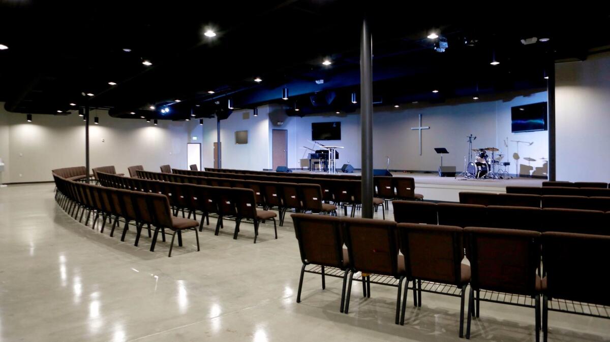 City Light Baptist Church's main sanctuary is ready for worshipers at the church's new location.
