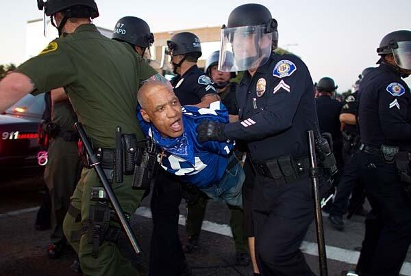 Protester arrested