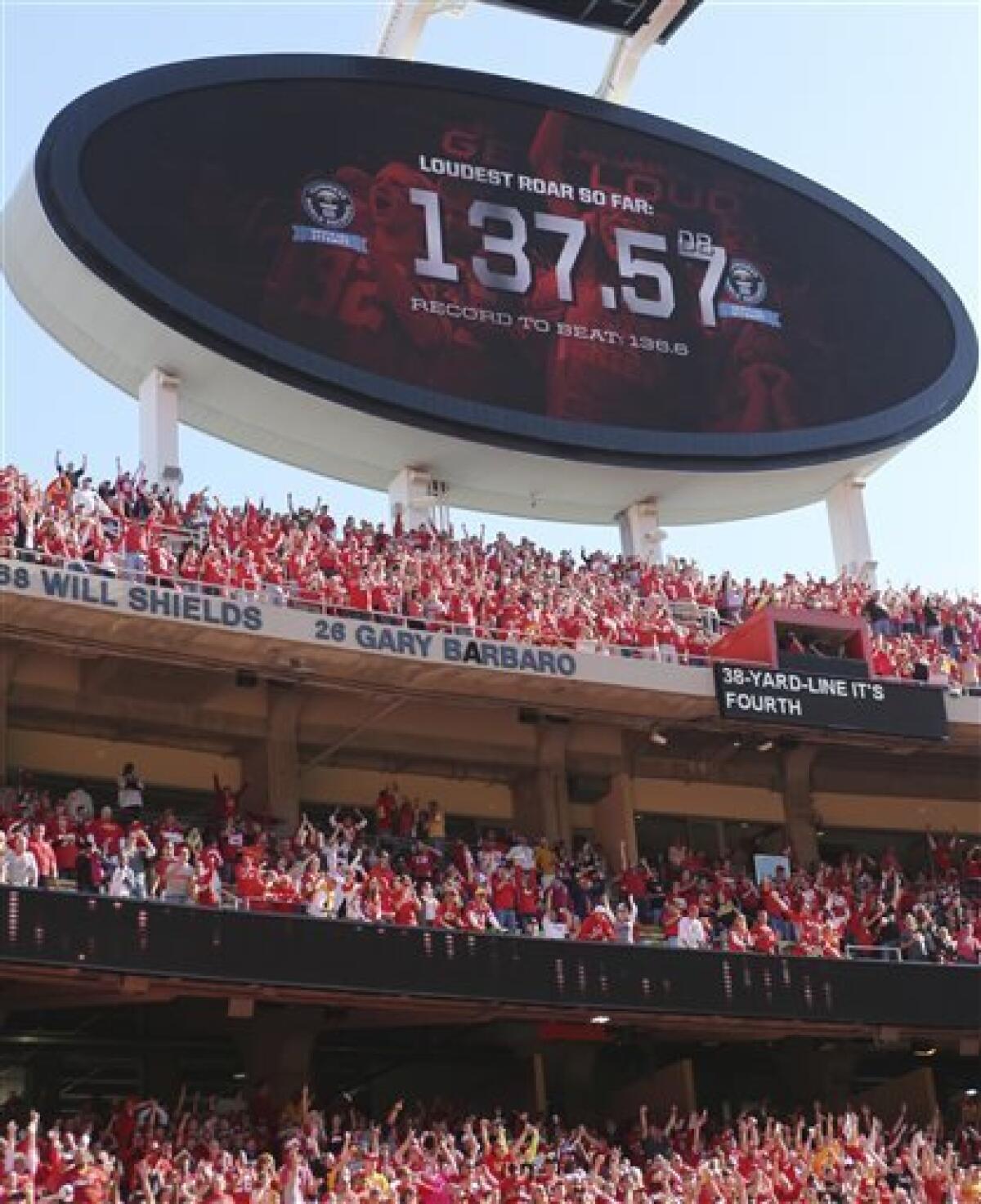 Arrowhead Stadium breaks record for noise level - The San Diego  Union-Tribune