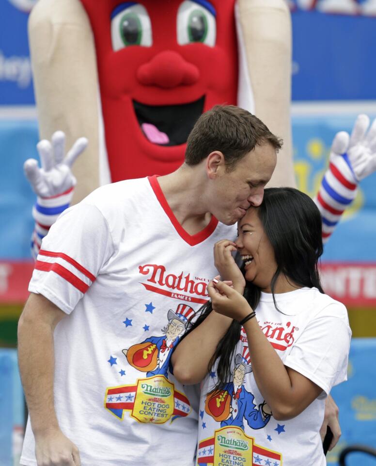 Joey Chestnut proposes