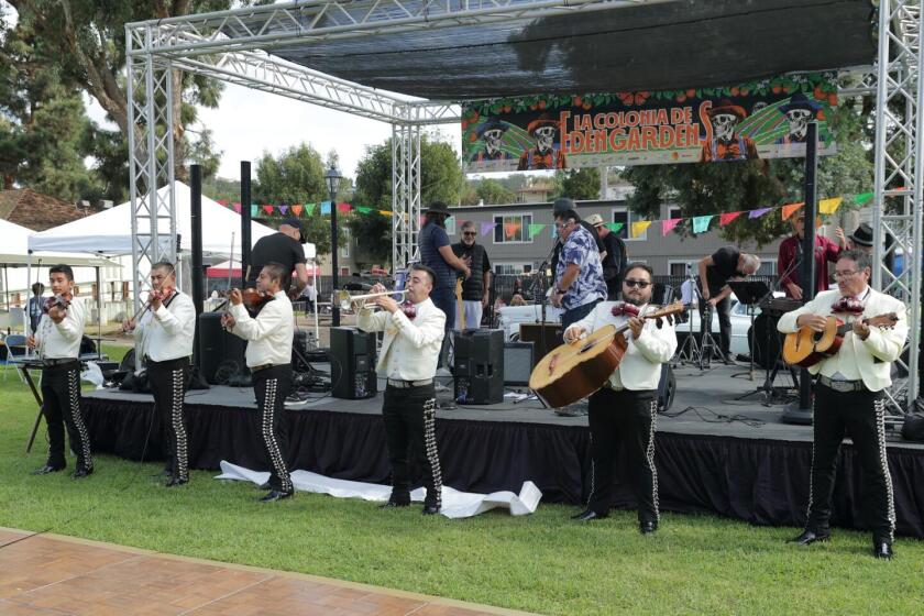 Mariachi Estado de Oro provided musical entertainment at last year's Solana Beach Dia De Los Muertos celebration.