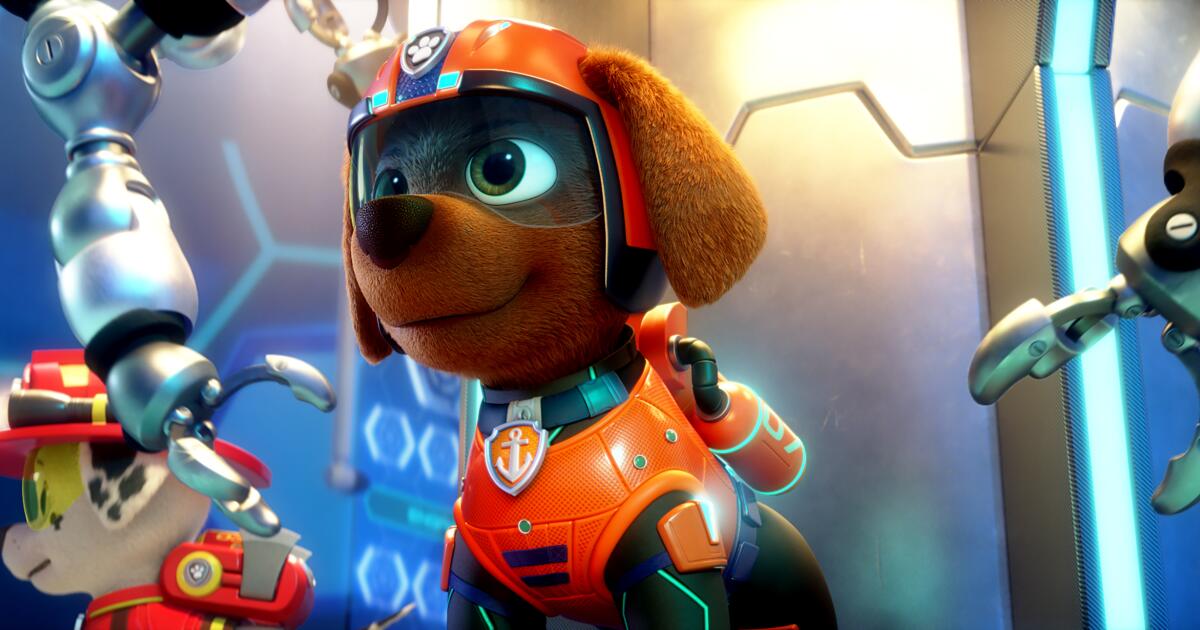 Review: In ‘PAW Patrol: The Mighty Movie,’ a well-funded dog army saves the day