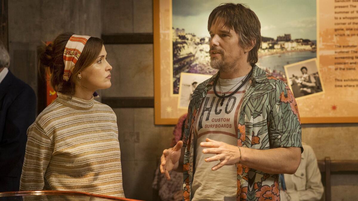 Ethan Hawke and Rose Byrne star in the drama "Juliet, Naked."