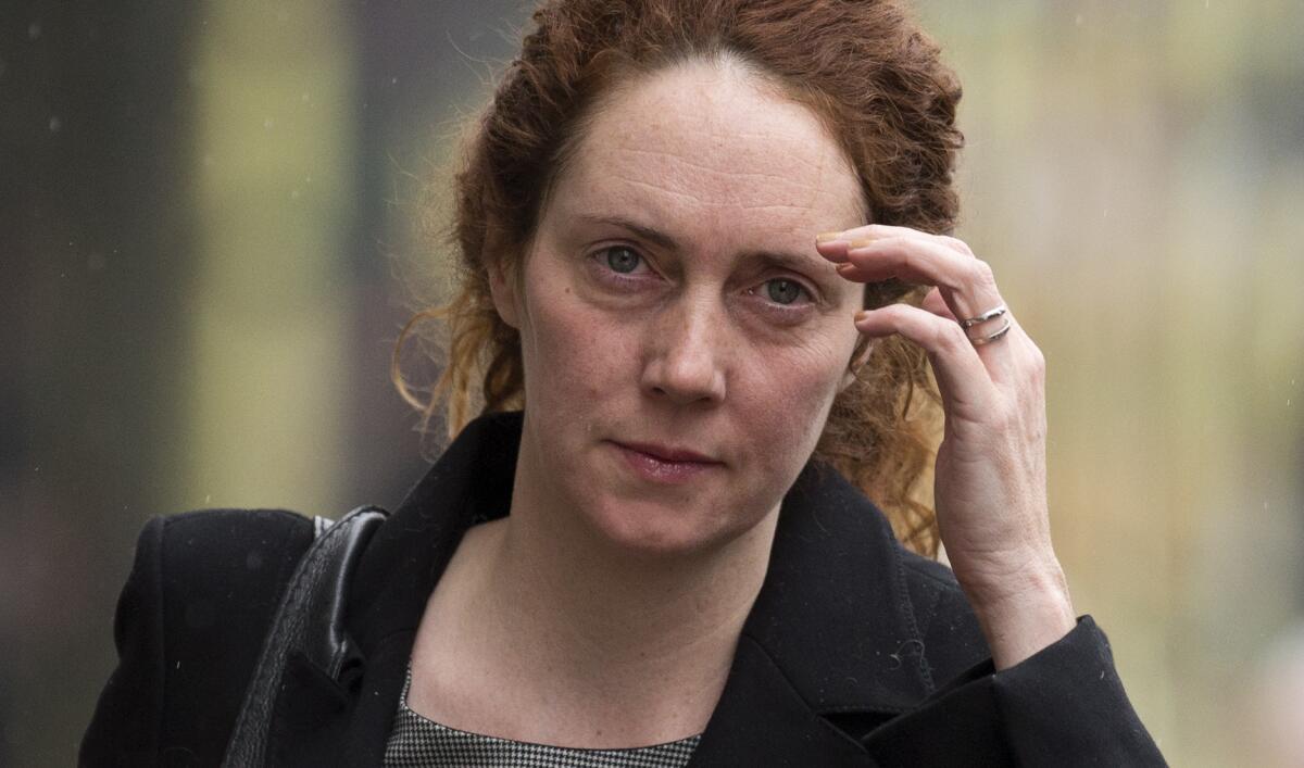 Rebekah Brooks, the former chief of News Corp.'s British newspapers, arrives for a court hearing in London this month in her case stemming from the company's phone-hacking scandal.