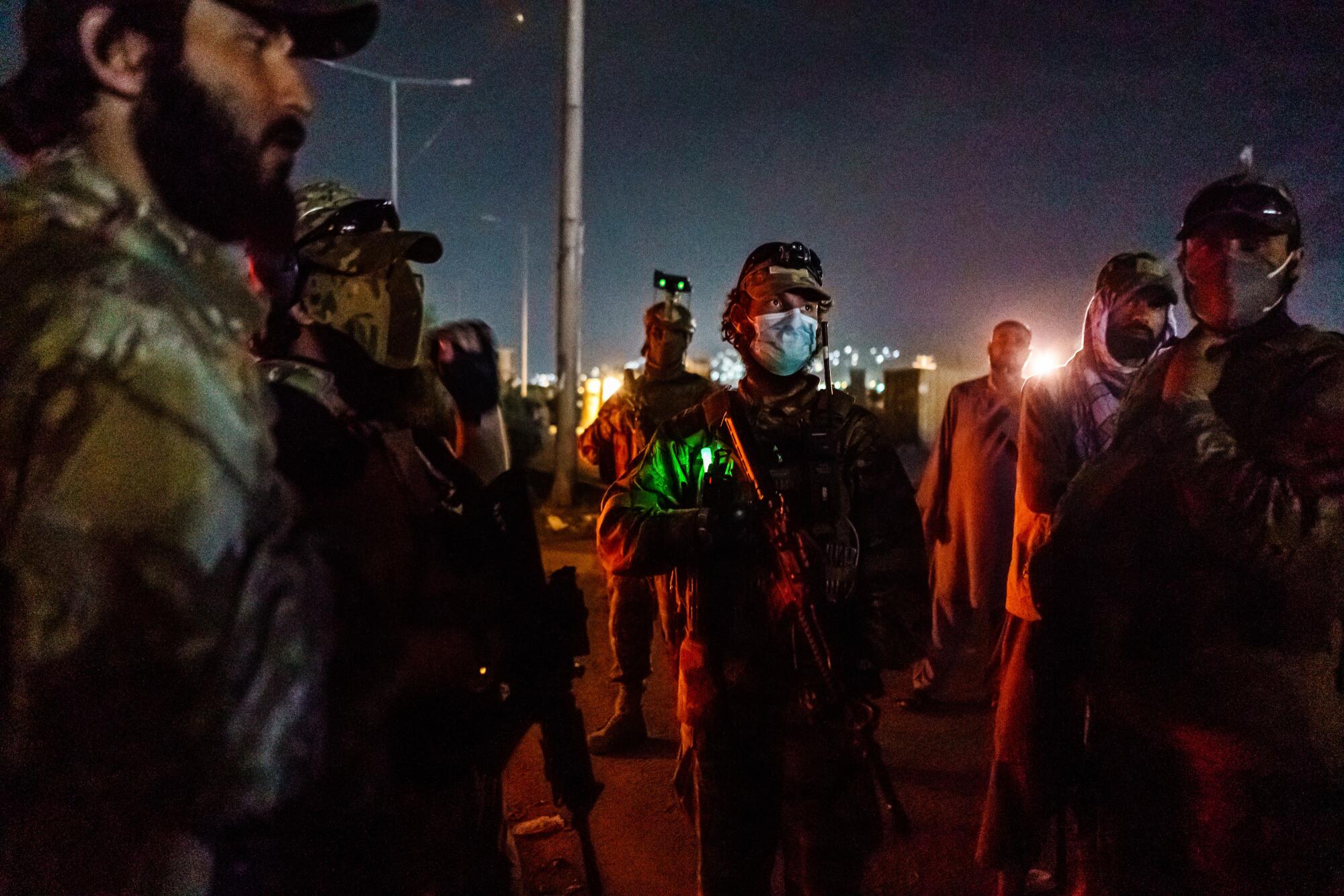 KABUL, AFGHANISTAN -- AUGUST 31, 2021: Taliban fighters from the Fateh Zwak unit 