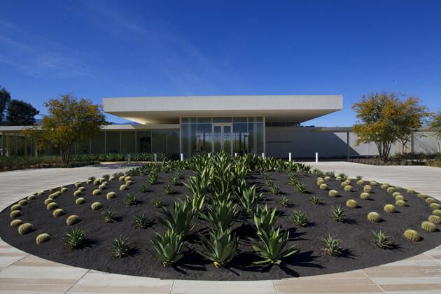 A $61.5-million renovation of Sunnylands includes the addition of a visitor center by Frederick Fisher & Partners, with its interiors decorated by Michael Smith. A new garden was designed by the Office of James Burnett.