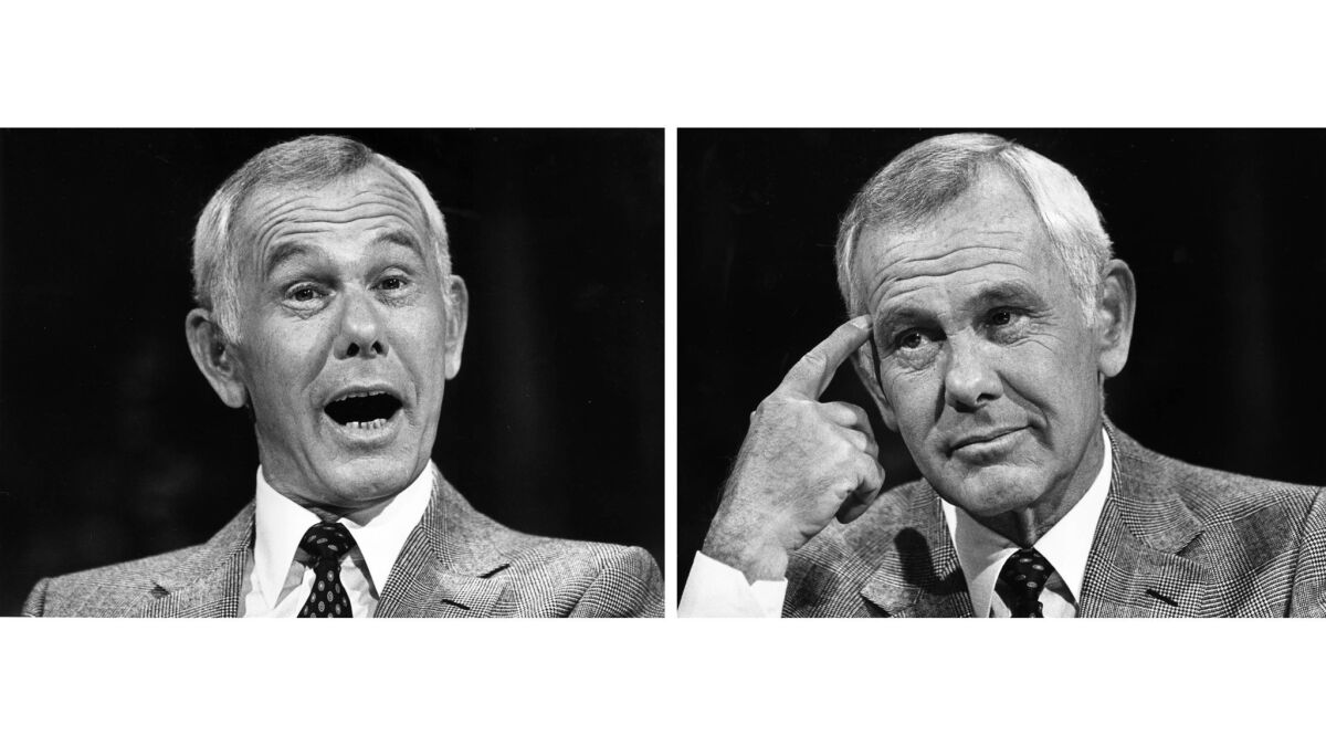 Sept. 15, 1982: Johnny Carson during a taping of "The Tonight Show."