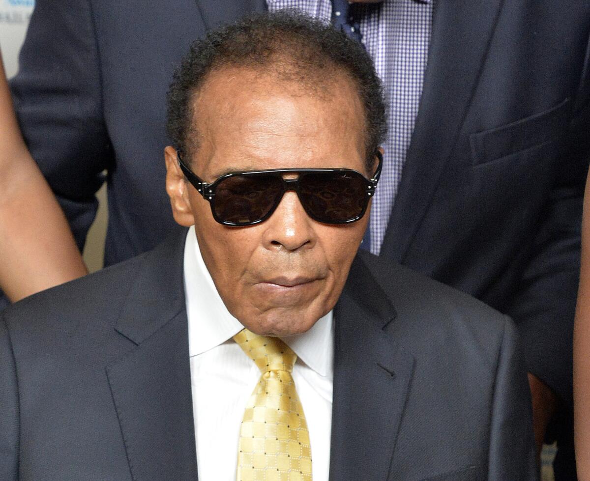Muhammad Ali, shown in September, was released from a Kentucky hospital Friday after receiving follow-up care related to a urinary tract infection.