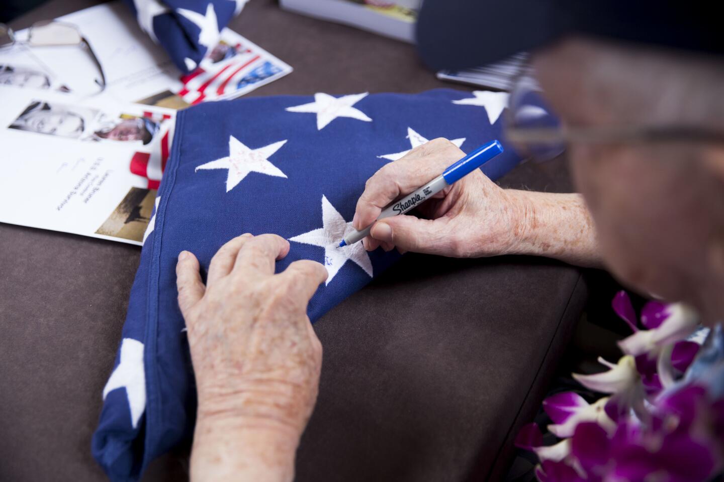 Lauren Bruner, survivor of attack on the Arizona at Pearl Harbor