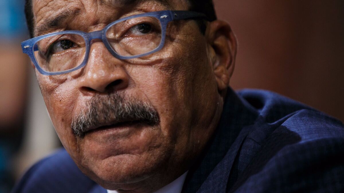City Council President Herb Wesson, seen in August, backs geographic limits on who would be able to lodge appeals over the approval of marijuana businesses when they become legal next year.