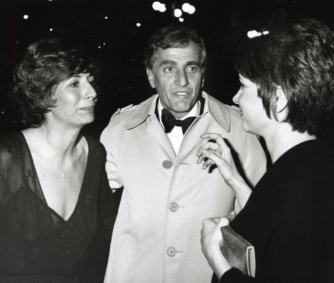 Penny Marshall, brother Garry Marshall and "Laverne & Shirley" costar Cindy Williams at the 1980 International Broadcasting Awards, held at Century Plaza Hotel in Century City. Garry Marshall received a Man of the Year award.