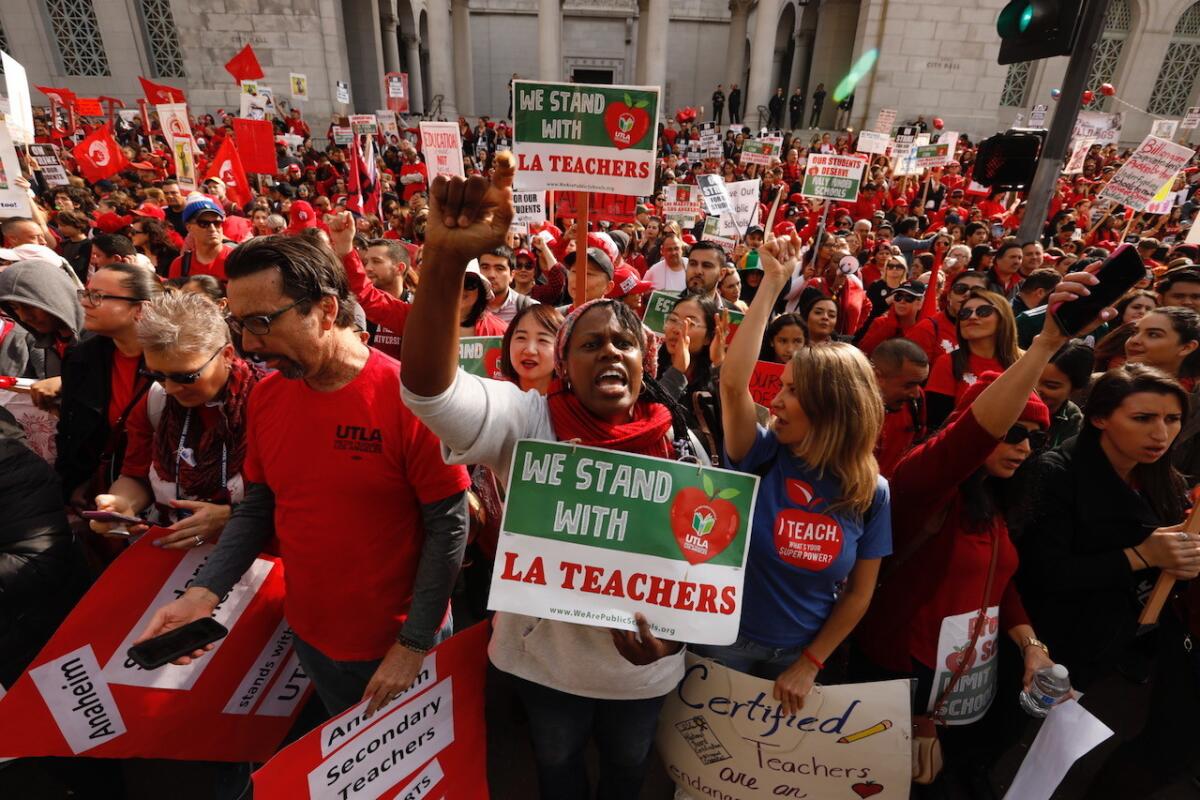 L.A. teachers union on strike in 2019