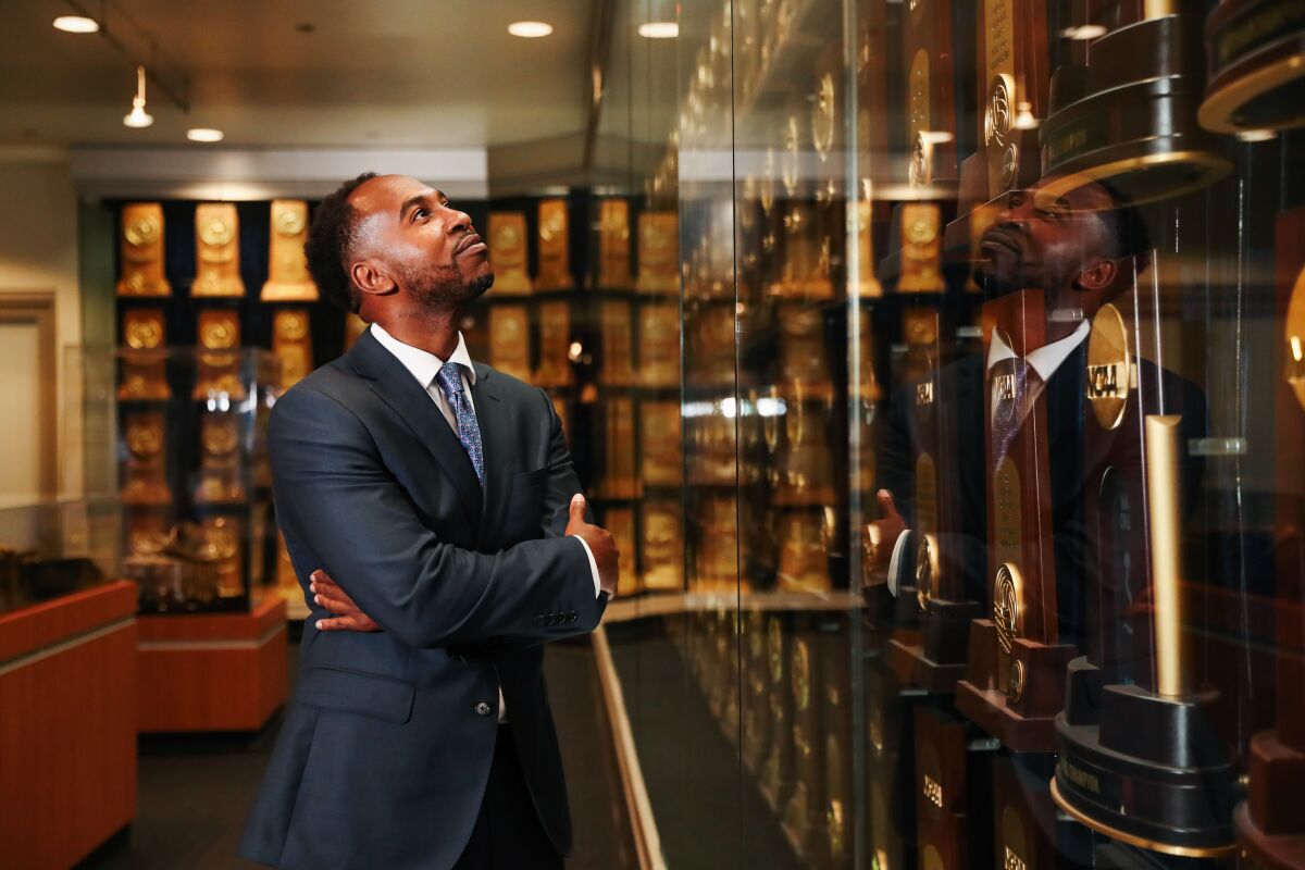Shortly after accepting a position as UCLA's athletic director, Martin Jarmond learned his mother had suffered a stroke.