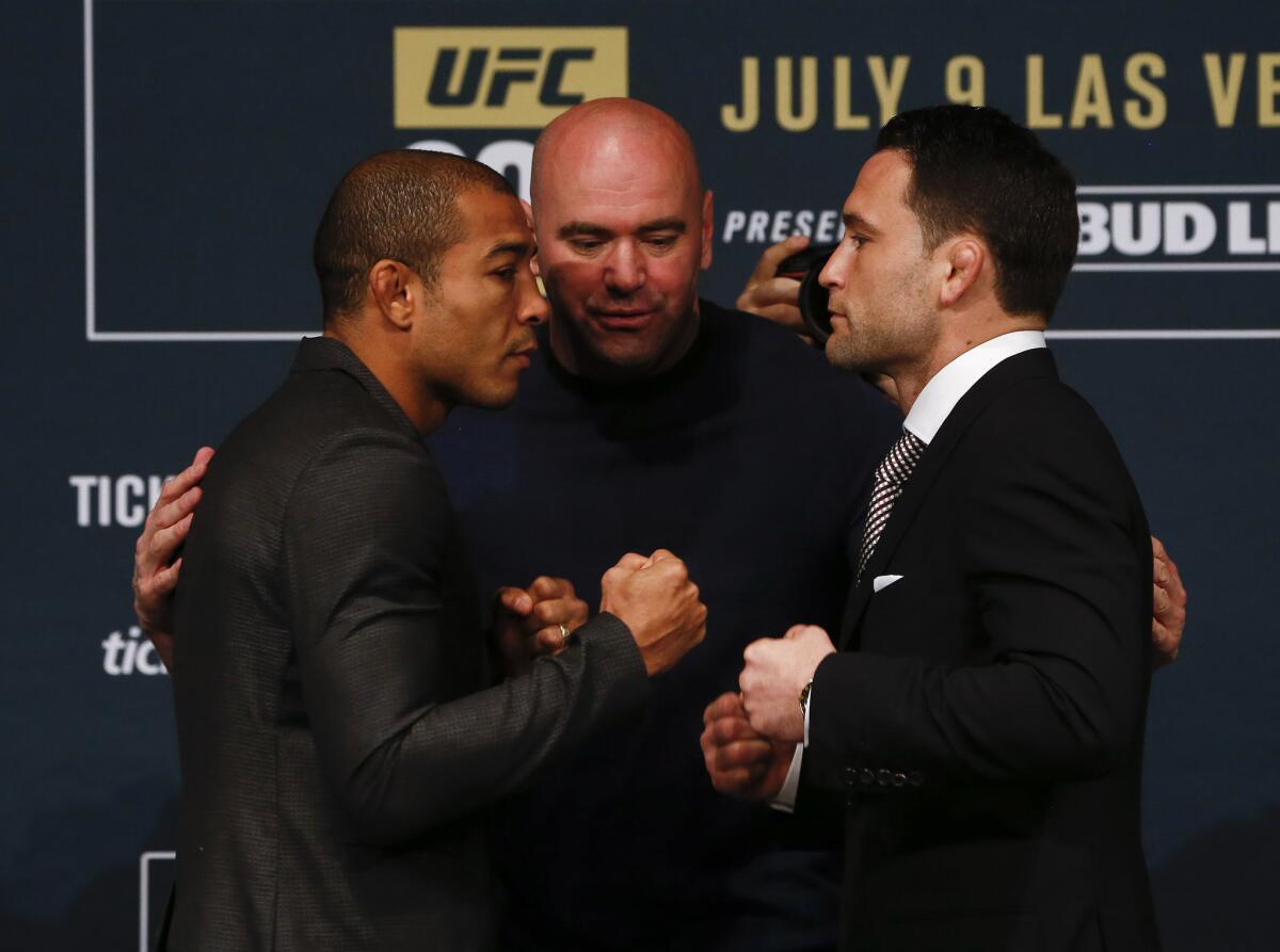 Jose Aldo, left, and Frankie Edgar will face off during UFC 200.