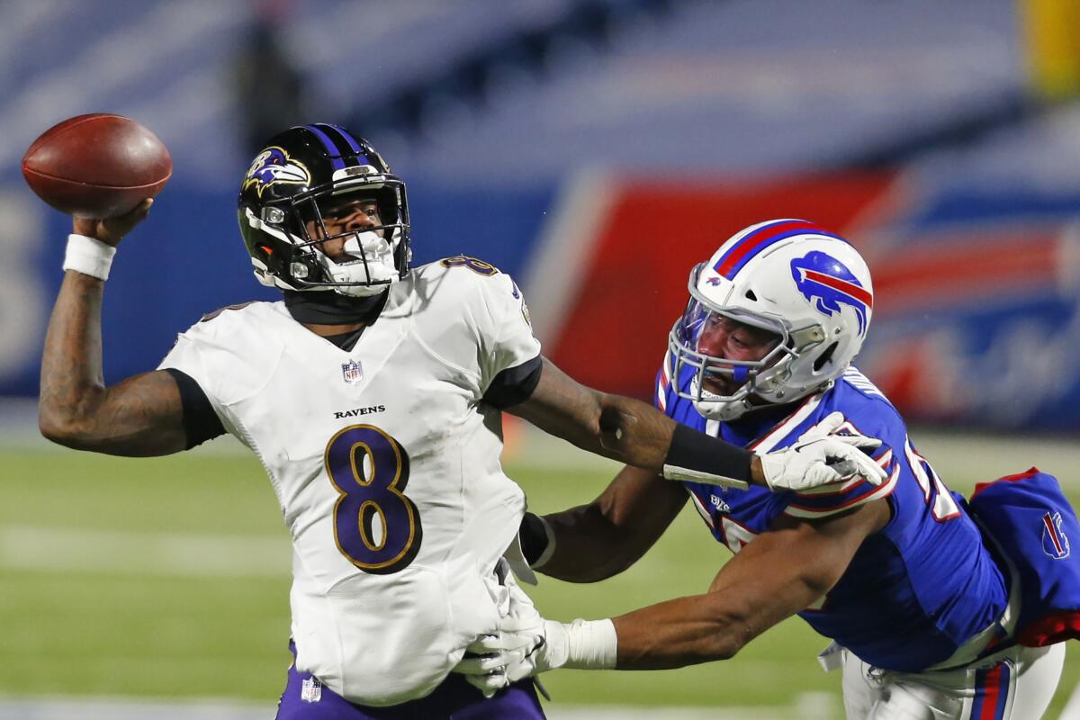 Ravens lose to Bills in Divisional Round of NFL playoffs; Jackson out with  concussion