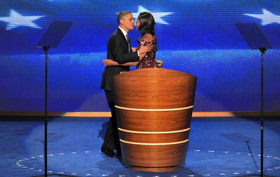 Michelle introduces Barack