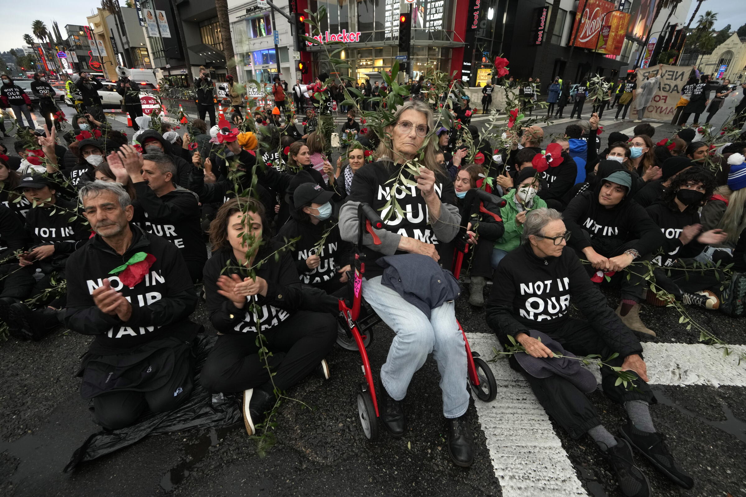 Jewish Rally Jewish activists rally for Gaza cease-fire, shut down Hollywood ...