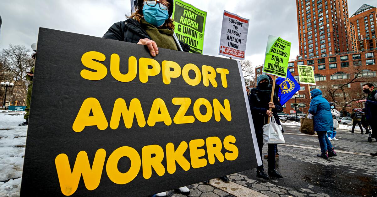 Op-Ed: How Amazon workers could change the union landscape - Los ...