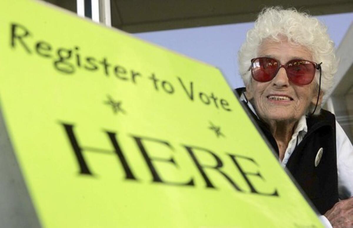 Sylvia Levin added more than 47,000 people to Californias voter rolls. She has done more to make democracy work than anybody I know, L.A. Councilman Bill Rosendahl said when the city honored her.