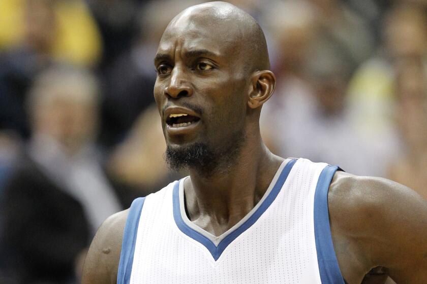 Minnesota Timberwolves forward Kevin Garnett during a loss to the Memphis Grizzlies on Saturday.