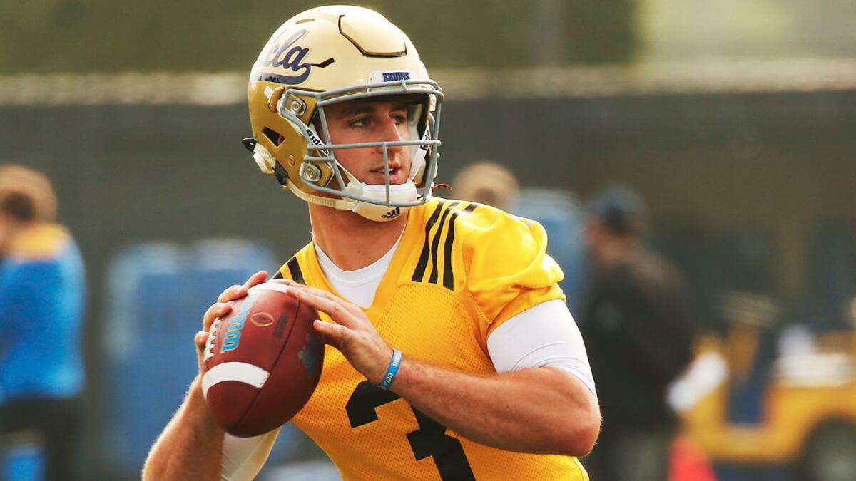 UCLA quarterback Josh Rosen looked fully recovered in spring practice from the shoulder injury that limited him to six games as a sophomore.