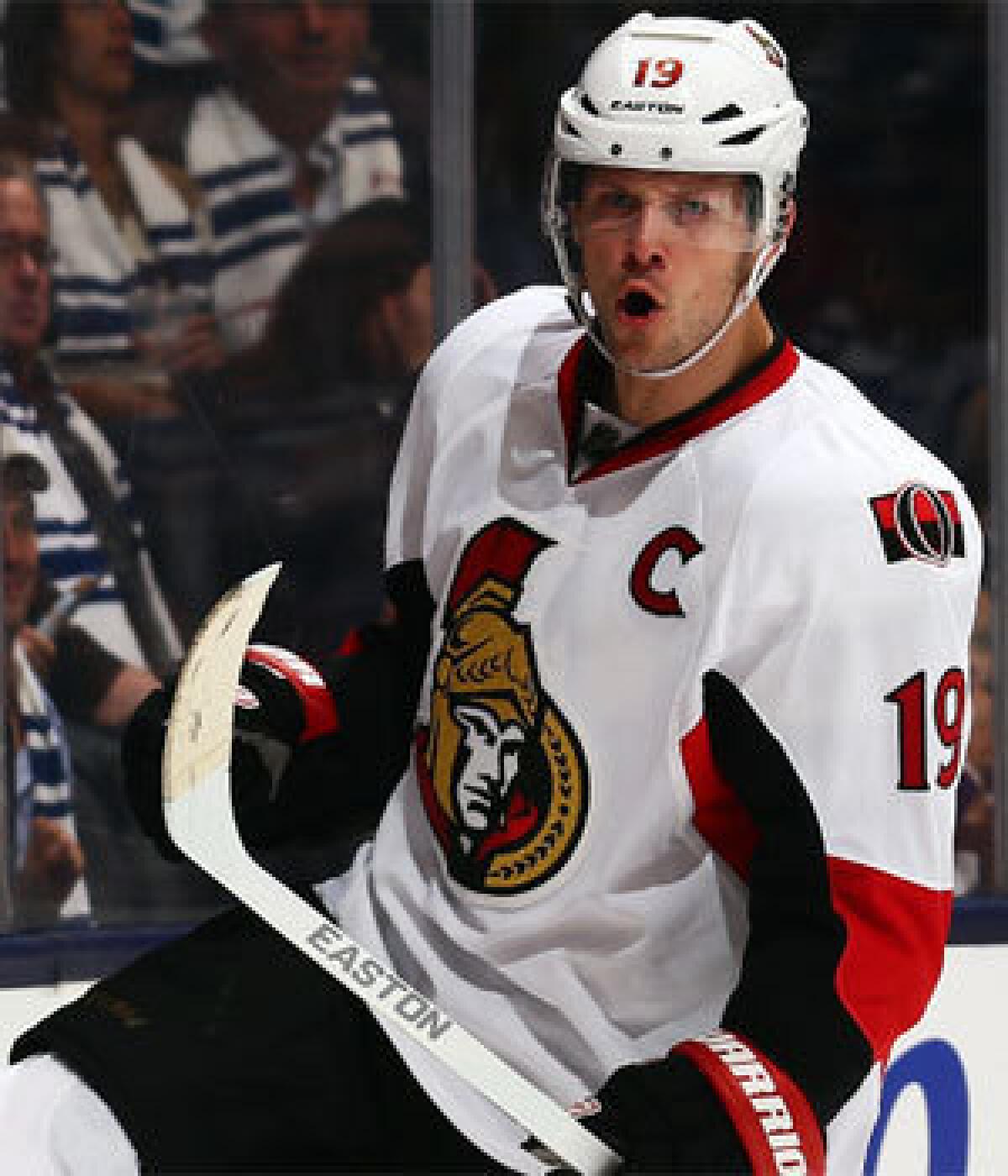 Ottawa captain Jason Spezza will miss Wednesday's game against the Kings due to a sore groin.