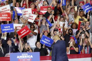 Former President Donald Trump takes the stage to speak at a campaign rally in Youngstown, Ohio., Saturday, Sept. 17, 2022. (AP Photo/Tom E. Puskar)