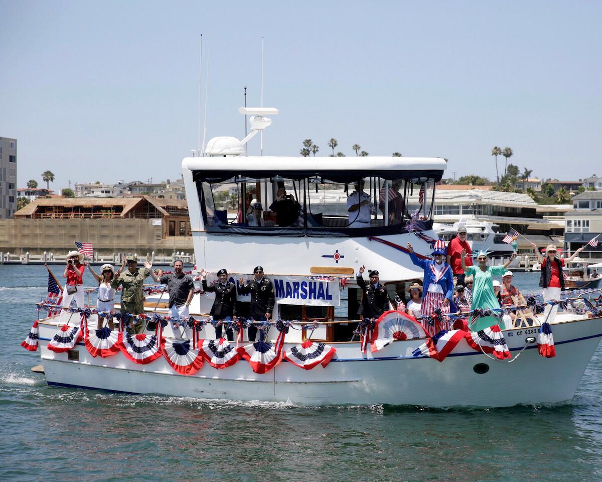 A boat from the Old Glory Boat Parade.