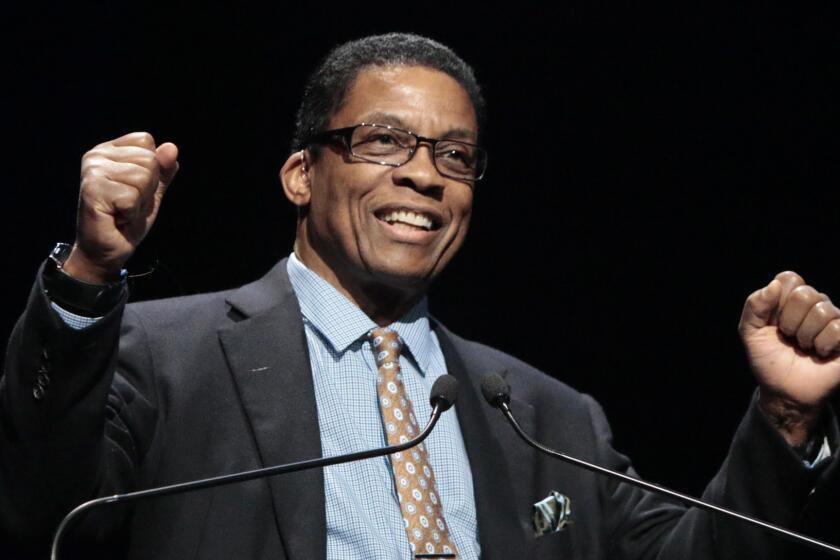 Herbie Hancock appears at the Thelonious Monk Institute's annual gala at the Dolby Theatre on Nov. 9.