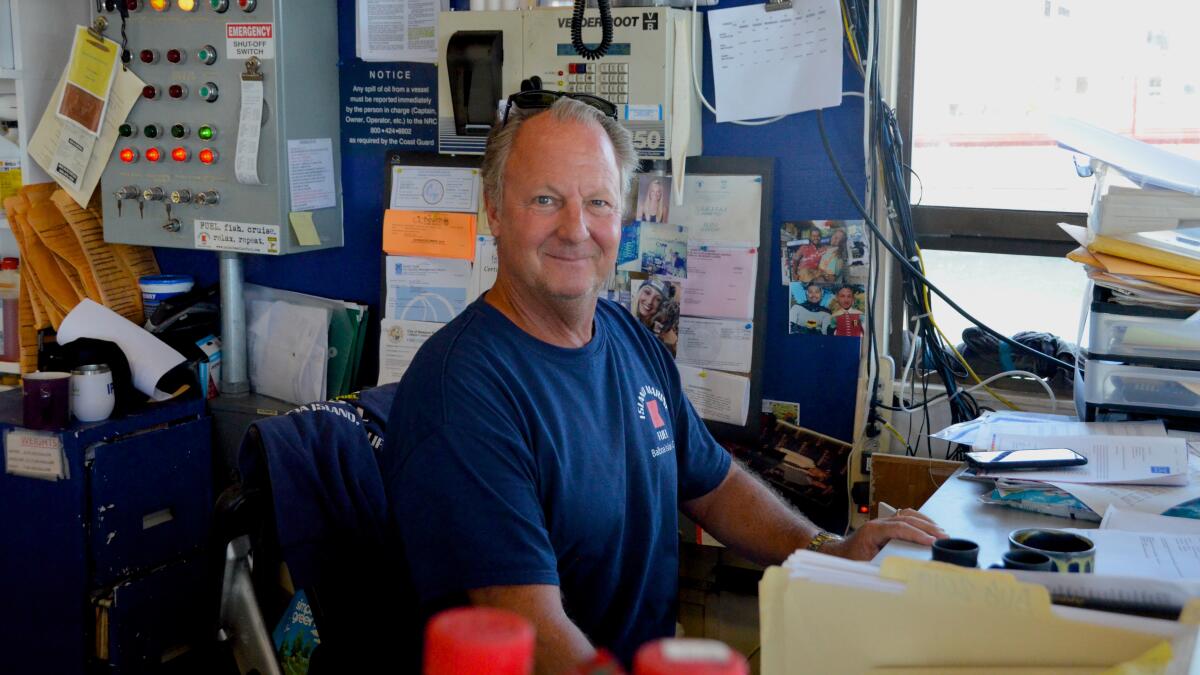 David Beek has run the Island Marine Fuel dock since 2000. His grandfather Joseph established the business in 1936.