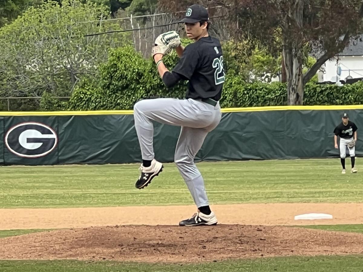 Bonita's Justin Santiago struck out 13 and threw a three-hit shutout in a 2-0 win over Glendora.