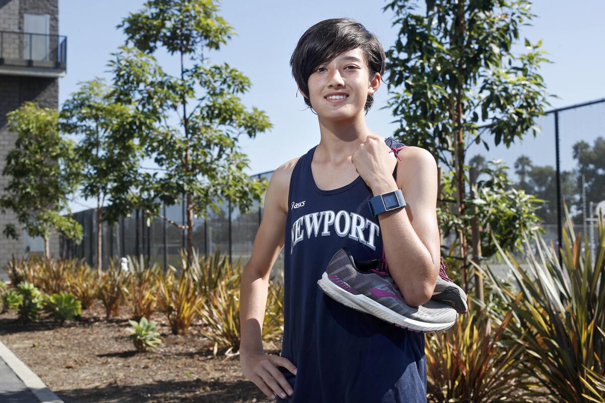 Leanna Tamura of Newport Harbor won the Division 2 freshman race in the Laguna Hills Invitational with a time of 19 minutes 41.3 seconds on Sept. 14.