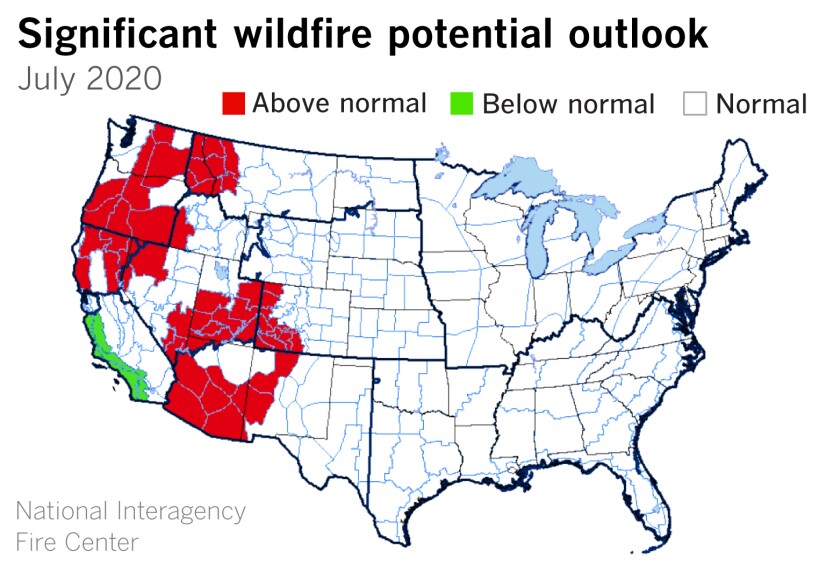 Drought makes early start of the fire season likely in Northern