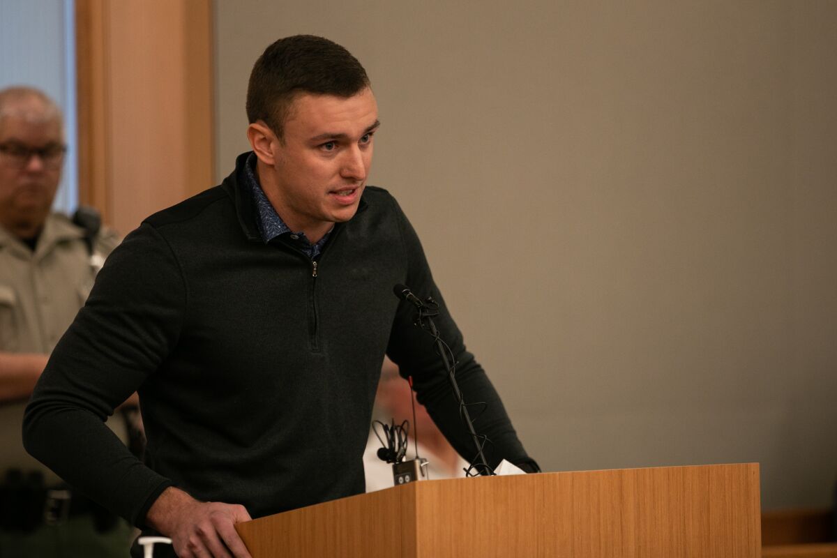 Vincent Gazzani at sentencing of Travis Sarreshteh Jan. 19, 2023,