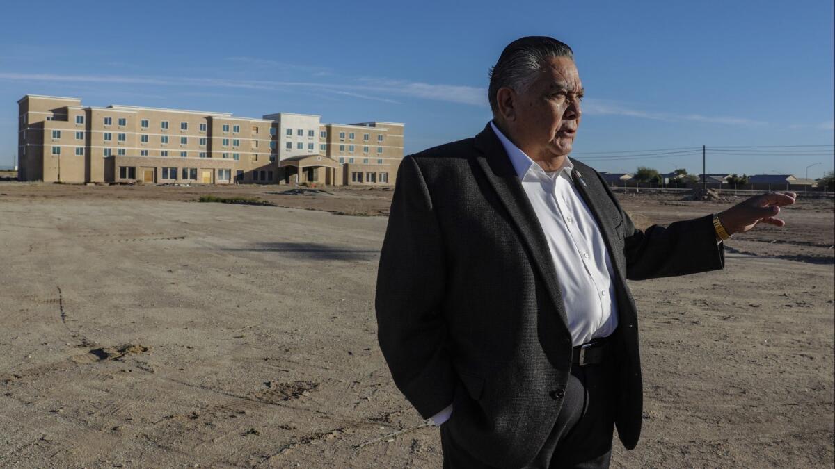 Imperial County Supervisor Ray Castillo talks about a stalled Holiday Inn project in Imperial, funded through the EB-5 visa program.