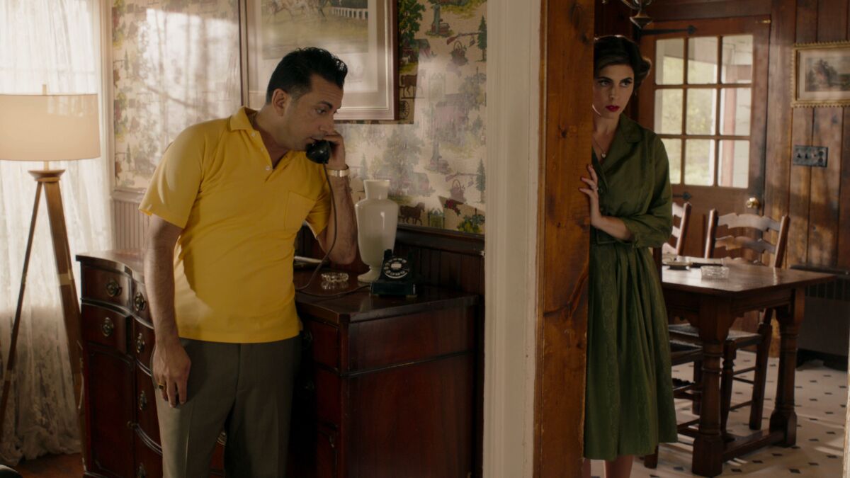 Nick Cordero and Jamie-Lynn Sigler in the movie 'Mob Town'