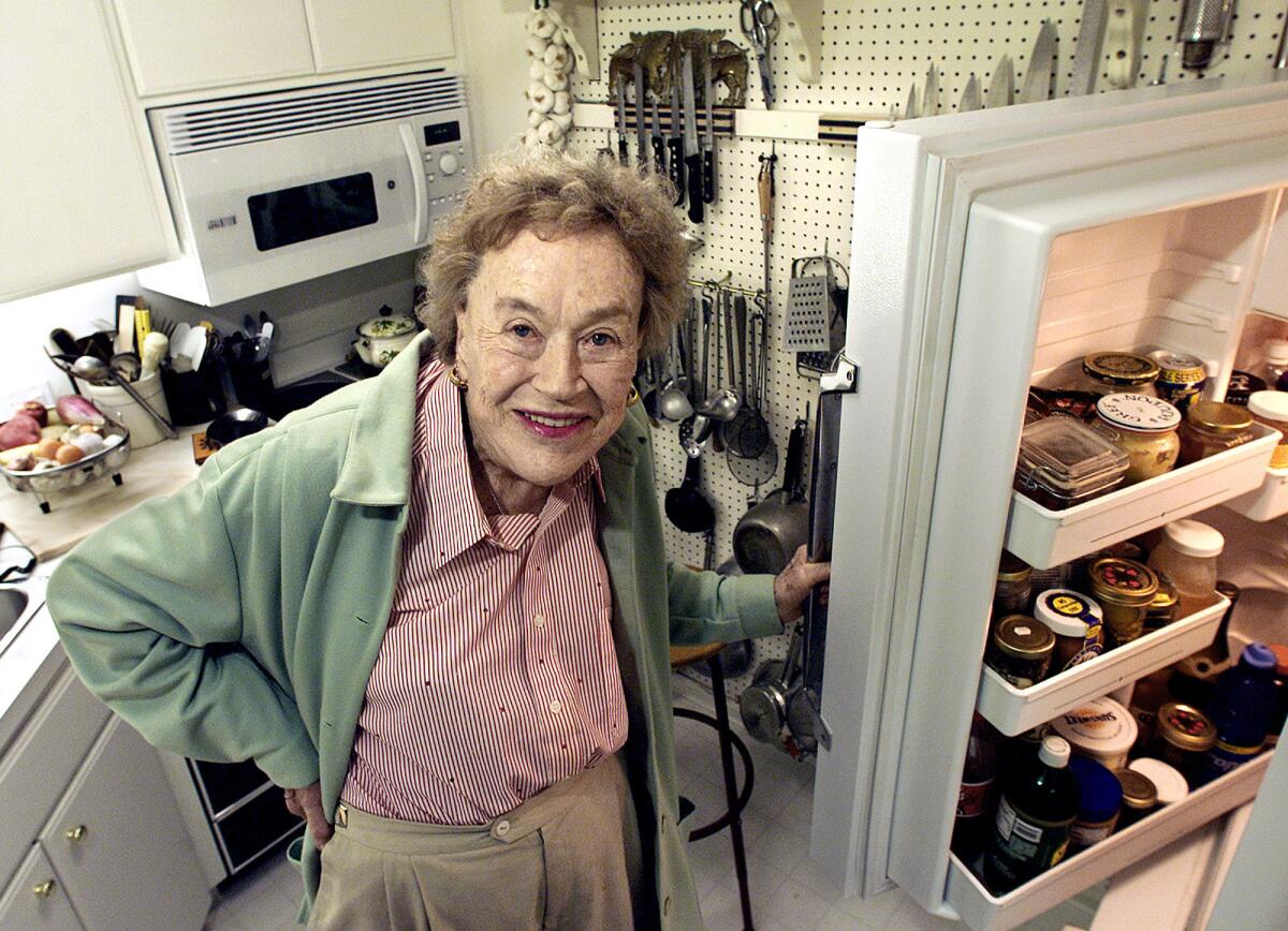 Julia Child moved into her "nice little pad" in Montecito in 2001. Her kitchen was about the size of a boat galley and could seat only six.