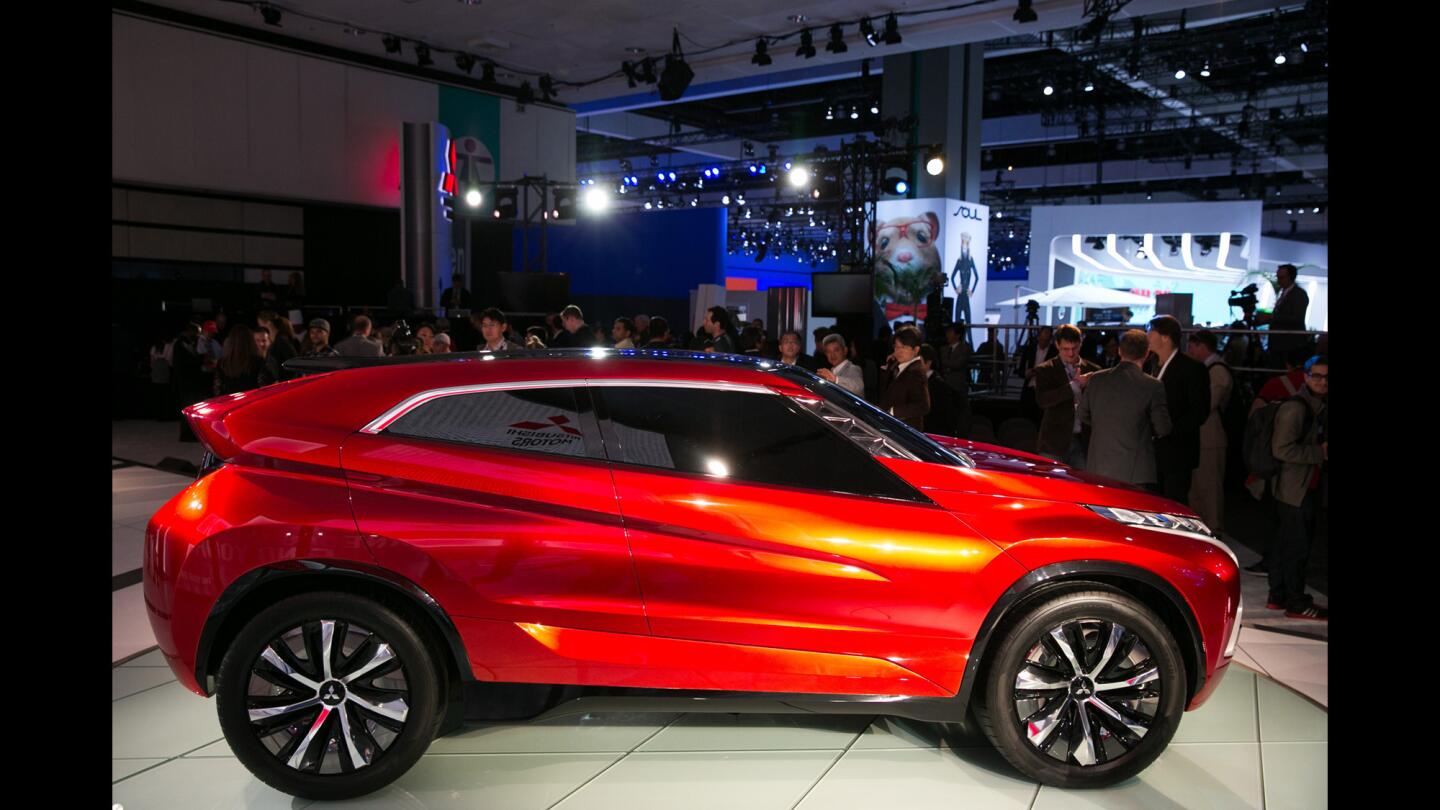The Mitsubishi concept XR-PHEV at the 2014 Los Angeles Auto Show on Nov. 20, 2014.