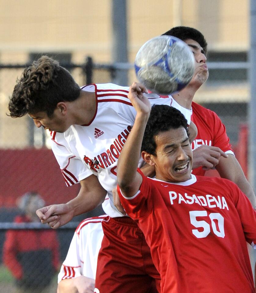 Photo Gallery: Pasadena v. Burroughs Pacific League boys soccer